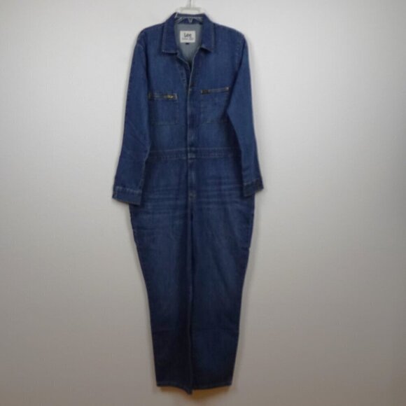 Lee Modern Union Alls Jumpsuit Women's Size XL Coveralls Blue One Piece - Picture 2 of 12